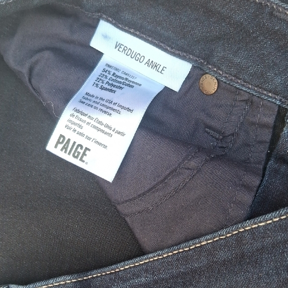 PAIGE Blue Skinny Jeans Classic Fit - Picture 6 of 10